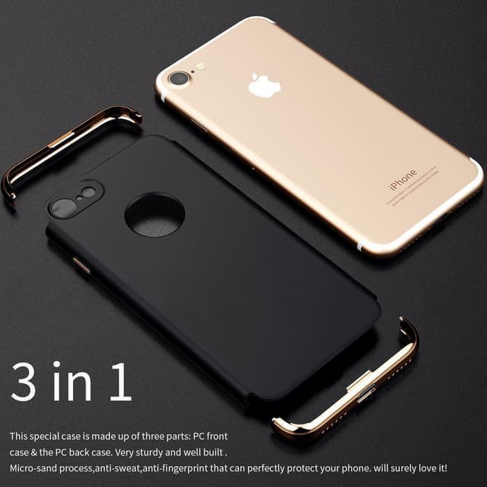 Plating case UltraThin Slim Iphone 5/6/6+/7/7+ Case Cover Belakang - Merah Muda