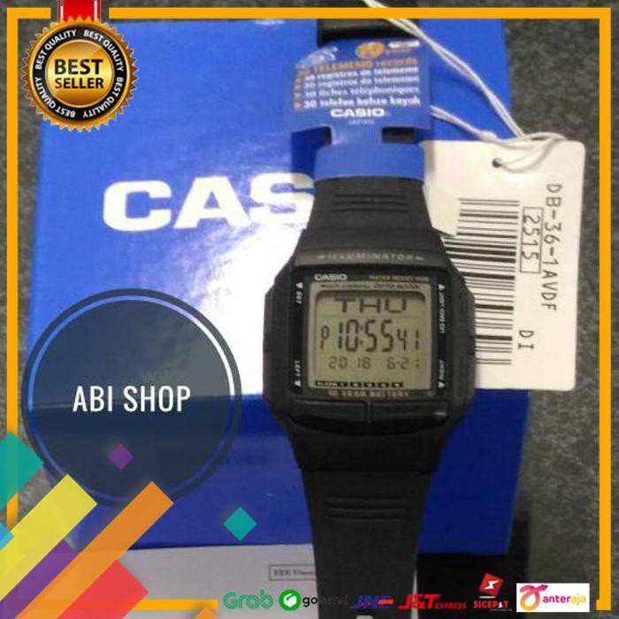 HOT SALE.. JAM TANGAN WANITA & PRIA - CASIO DATABANK DB-36-1AV - ORIGINAL ..TERMURAH