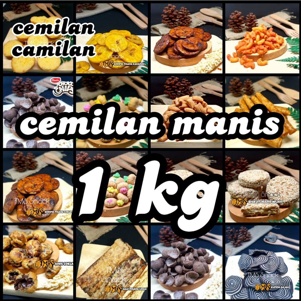 

COD Snack kiloan makanan ringan 1 KG Cemilan camilan jajanan jadul snack zaman now manis gurih asin