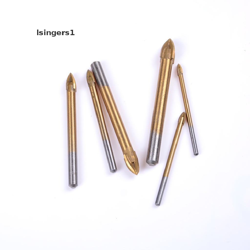 (lsingers1) Mata Bor Carbide Alloy Lapis Titanium 4-12mm Untuk Kaca / Ubin