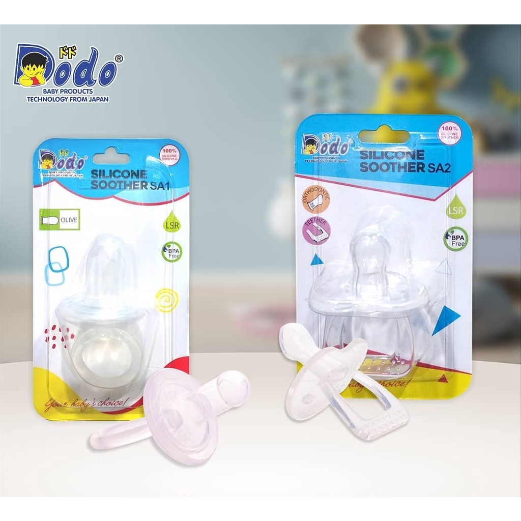 Soother Full Silicone / Empeng Bulat &amp; Gepeng Dot Bayi Tebal SA-1 / SA-2 BPA Free