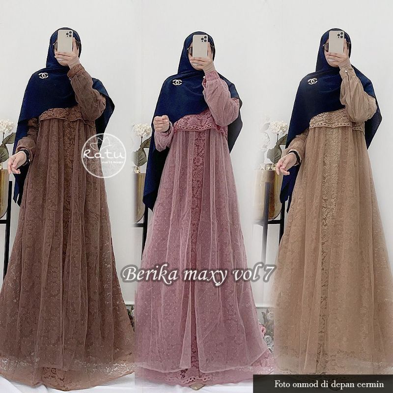 BERIKA MAXY VOL.7 BY RATU MULABEES (MAXY GAMIS MUSLIMAH) Maxy brukat premium rekomended