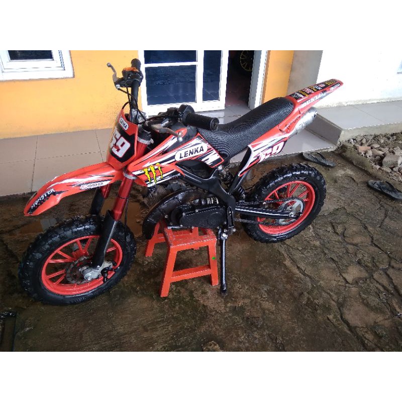 motor mini trail lenka mc69 buat anak second gress