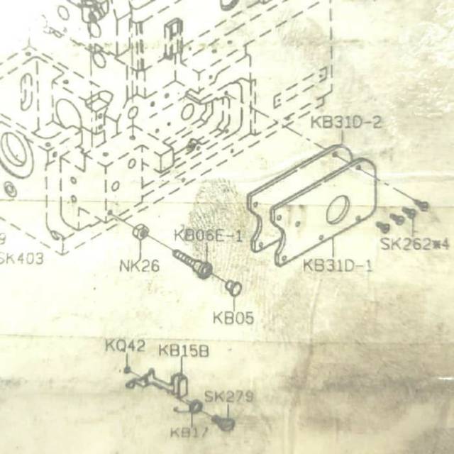 Baut SK262 Original / Asli Siruba Mesin Jahit Obras F700