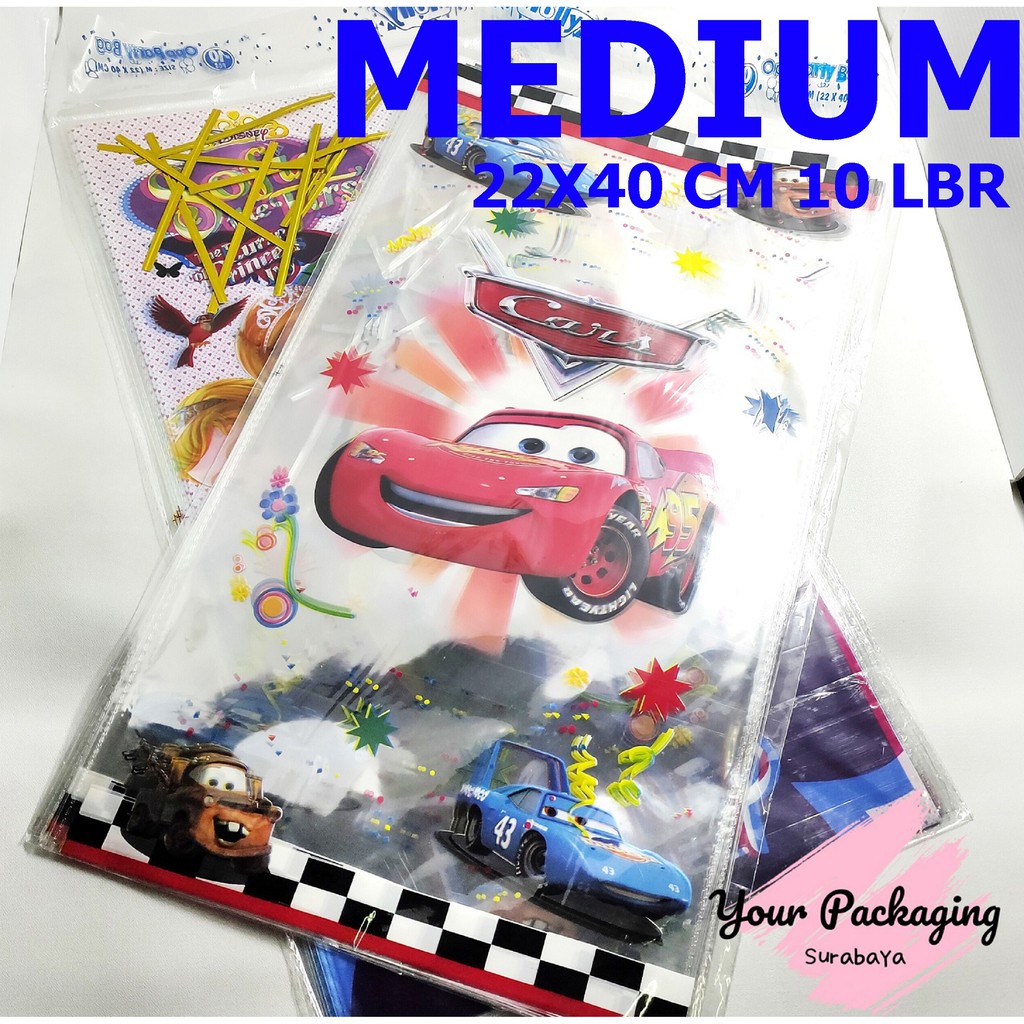 

Plastik snack ulang tahun sedang [MEDIUM] 22x40cm ultah karakter snack jajan dll
