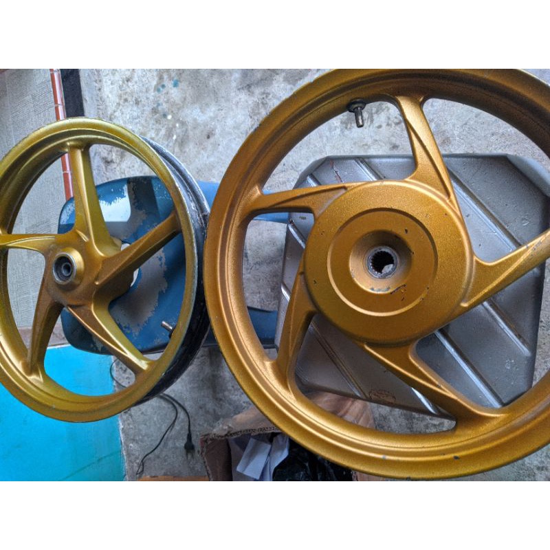 Velg Beat Fi Bekas / Copotan Velg Beat Secound Original Depan Belakang Gold