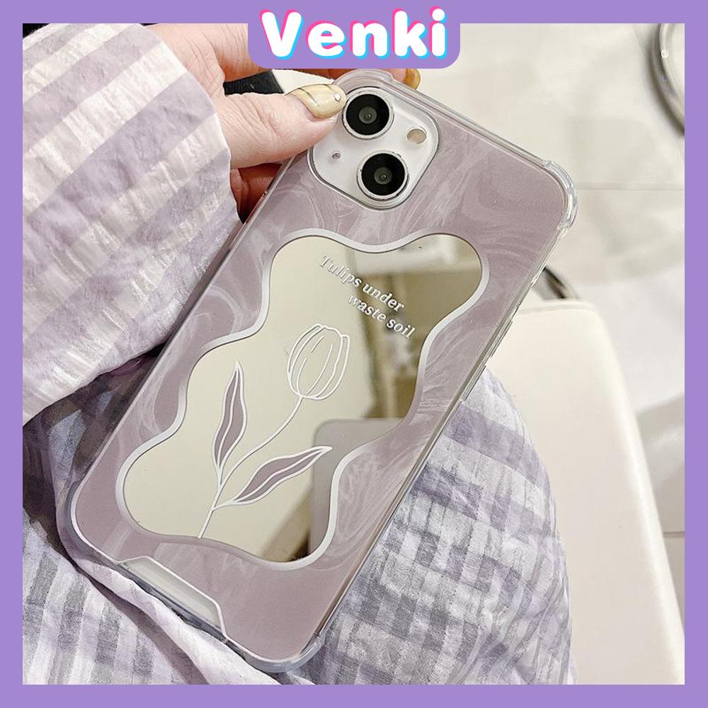 iPhone Case Acrylic Mirror Airbag Shock Resistant Big Hole Camera Protection Cute Marble Flower Compatible For iPhone 11 iPhone 13 Pro Max iPhone 12 Pro Max iPhone 7 Plus