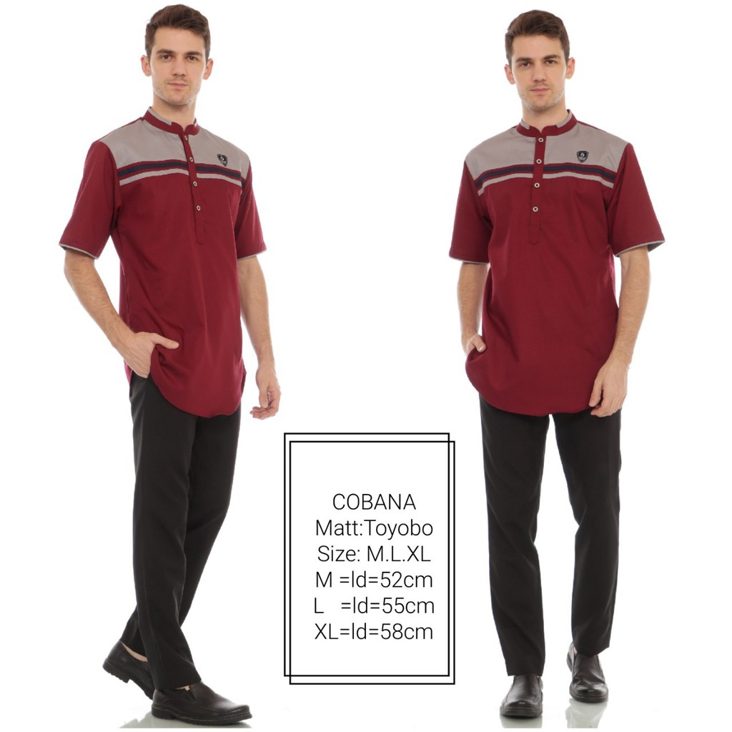 BAJU KOKO LENGAN PANJANG ORIGINAL COBANA BAHAN KATUN TOYOBO BISA COD Baju koko muslim pria terbaru /