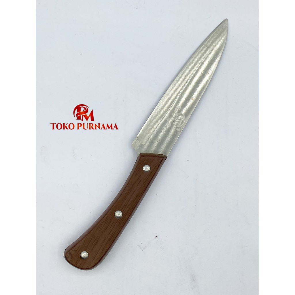 Pisau QJ/Pisau QJ Fujinex Gagang Kayu 5'' / Pisau Dapur Gagang Kayu / Pisau Serbaguna