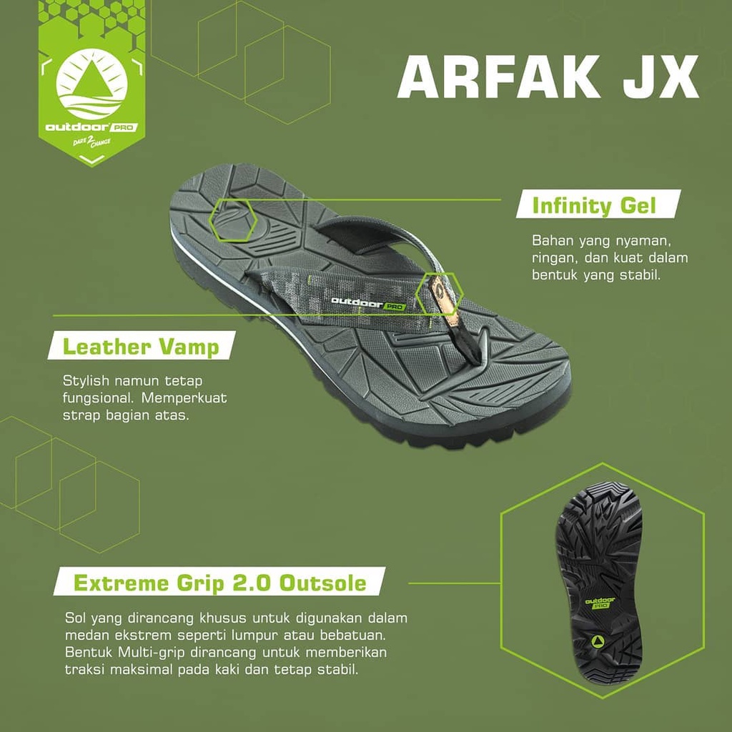 Sandal Gunung Jepit OUTDOOR PRO ARFAK JX Sendal Hiking