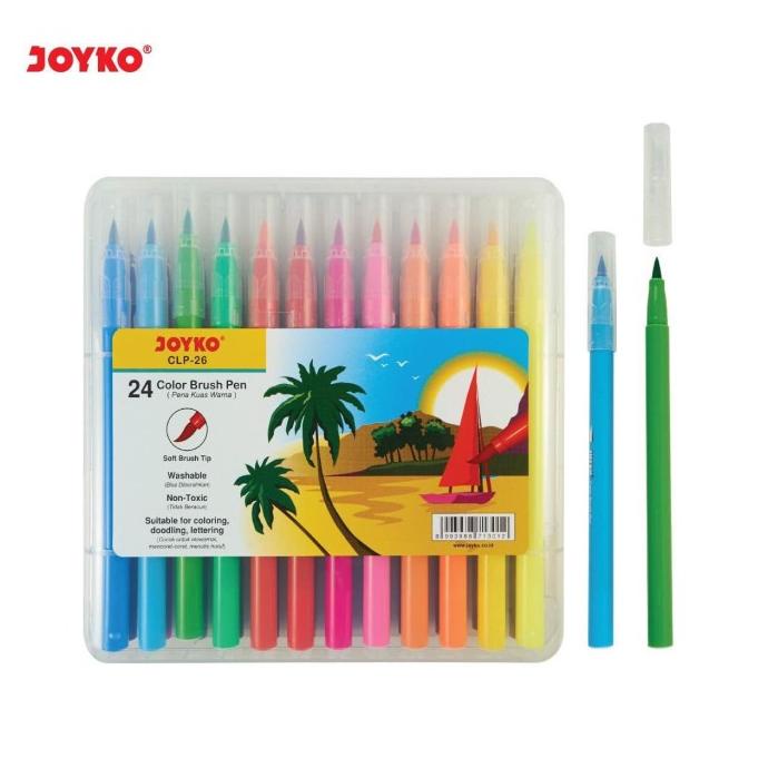 

[[COD]] Joyko Color Brush Pen CLP-26 24 Warna CLP26 Pena Kuas Kaligrafi ORI TERJAMIN Kode 542