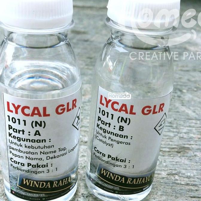 

[KODE BARANG 0M934] Resin Lycal Lical Bening Lentur 1011 Name Tag Papan Nama 100 ml 0t
