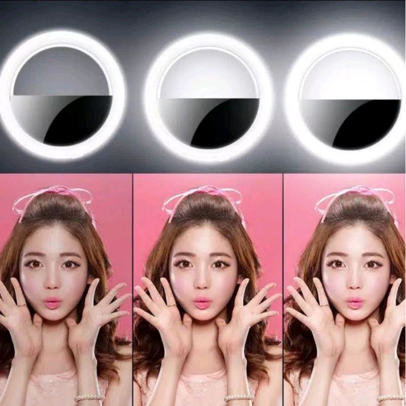 Ring Light Selfie LED / Lampu selfie Bulat untuk kamera camera hp Flash charm eyes Import Best Seller