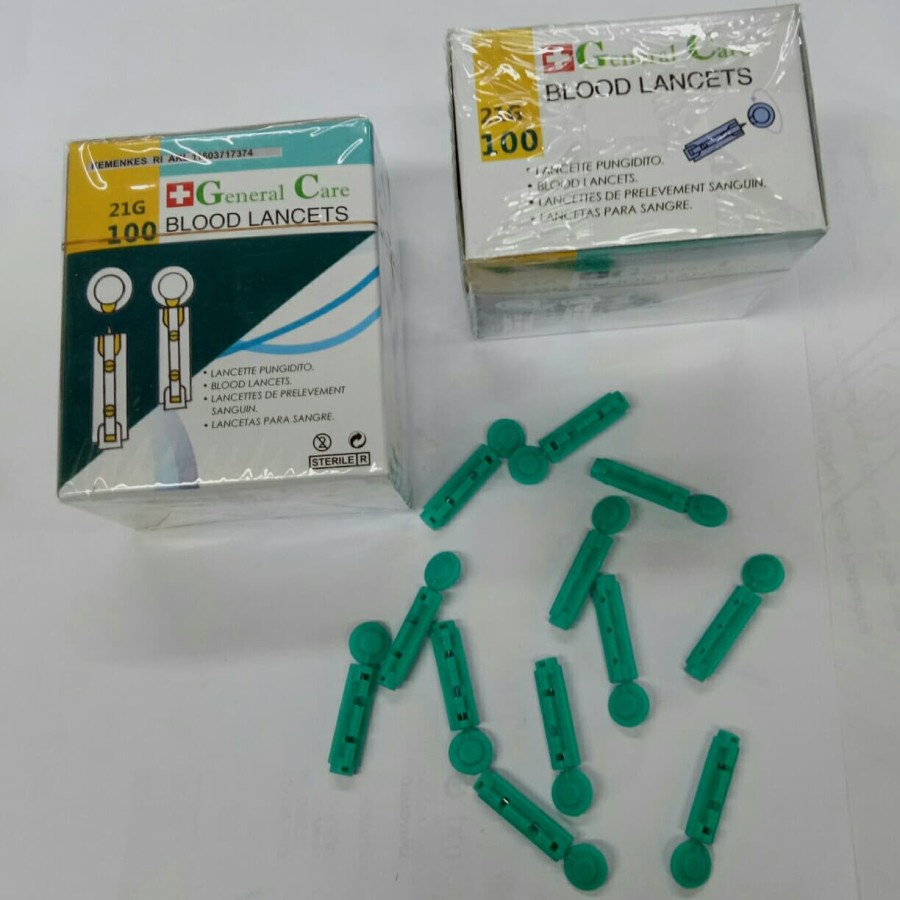 Lancet tes gula darah Bekam General Care / Jarum Bekam GC / Lancet 21G / Jarum 21G
