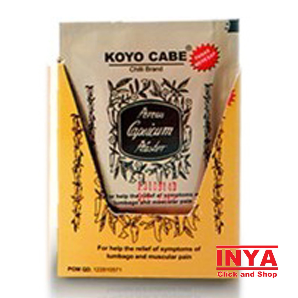 KOYO CABE CHILLI BRAND Box isi 20x10 Pieces - Muscle Medicated Patch