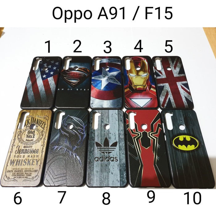 Hardcase Karakter For Oppo A91 2020 back case Hard Case Oppo F15 NEW MANCASE