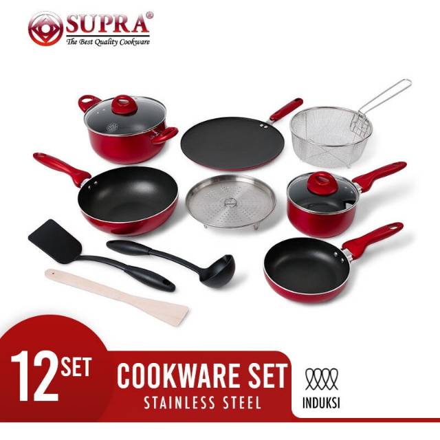 SUPRA Rosemary Cookware Set Alat Masak 12 Pcs