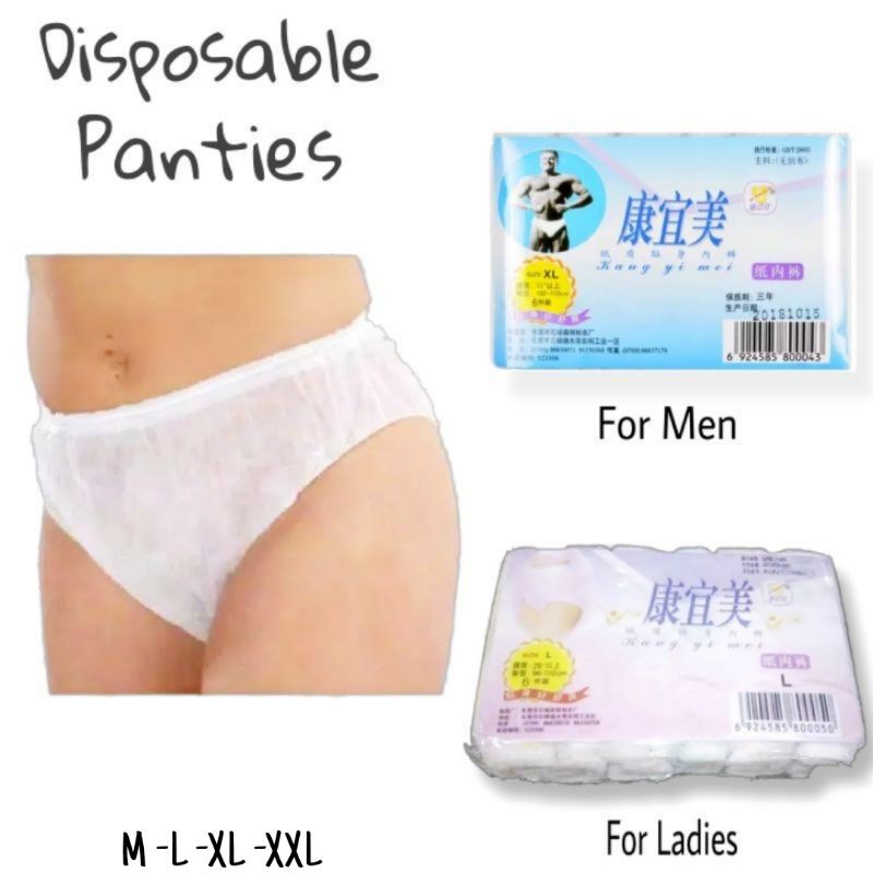 Disposable panties / Celana Dalam Wanita Pria Sekali Pakai / celana dalam kertas laki perempuan