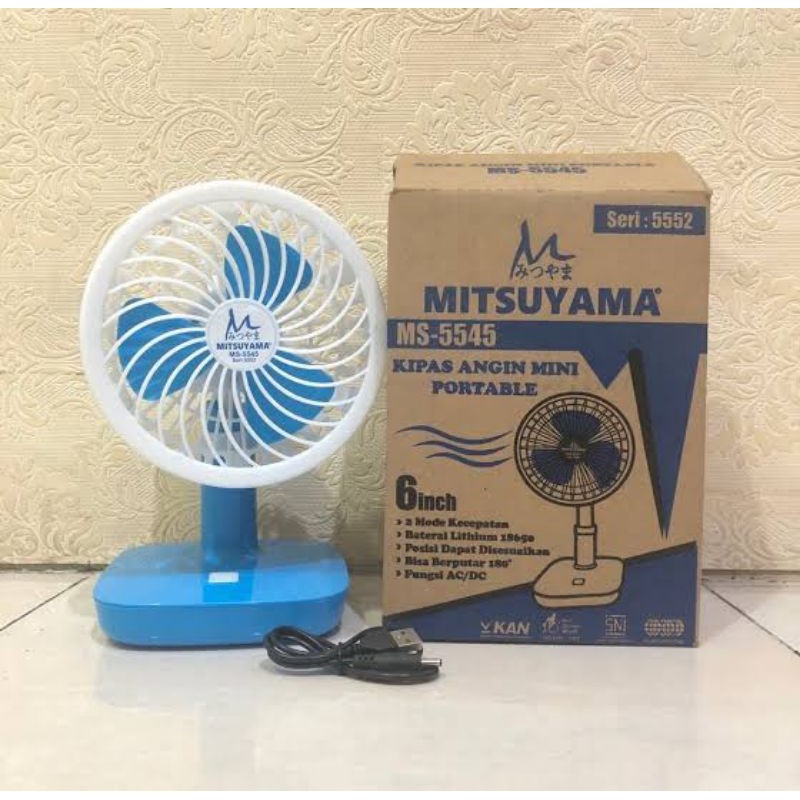 Kipas Angin Portable MS-5545 Seri-5552 / 6inch MITSUYAMA