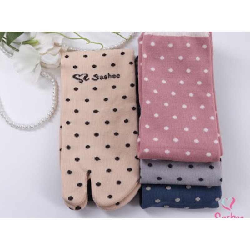 Kaos Kaki Jempol Muslimah Motif Polkadot Sashee Kaoskaki Polka Dot