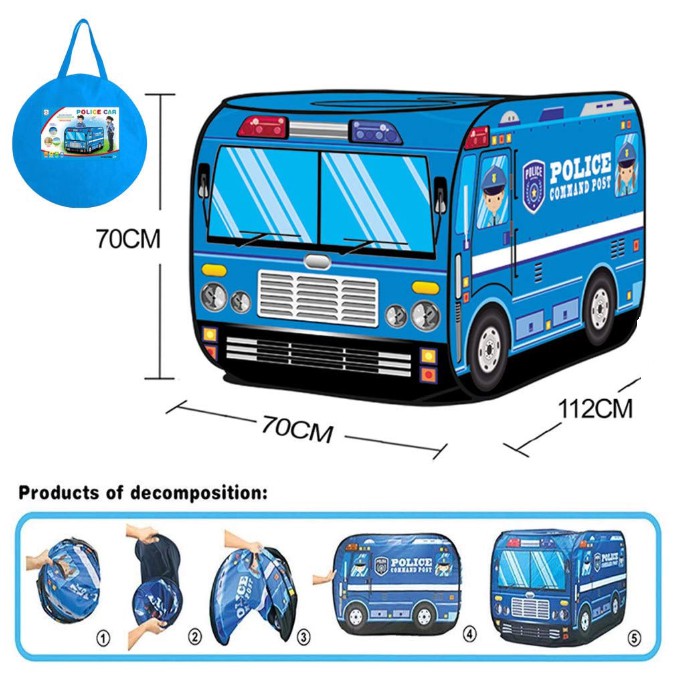 Tenda anak/ tenda lucu / tenda camping school bus ice cream cars military/ baby tent / mainan rumah