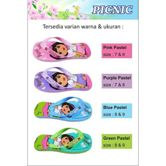 Sandal anak battleship dora / sandal japit battleship / sandal spon karaktee