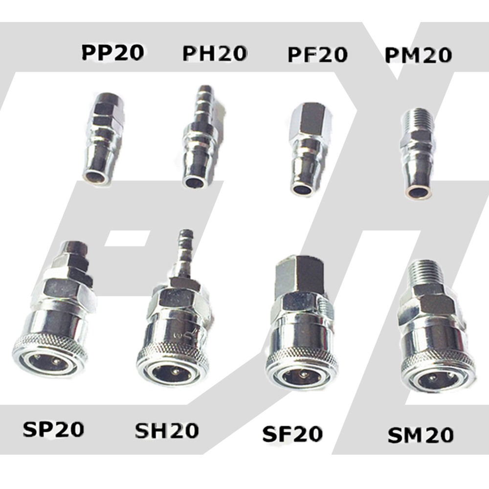 YUKIDO Quick coupler PF 20 coupling PF20 20ph SAMBUNGAN SELANG ANGIN COUPLER SF20 PF20 SH20 PH20 SM20 PM20