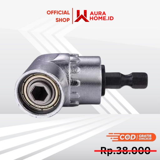 Mata Bor L Angle 1/4inch Hex Bit Socket / Mata Bor Ekstension Type L Set Komplit Listrik Kayu Baja B