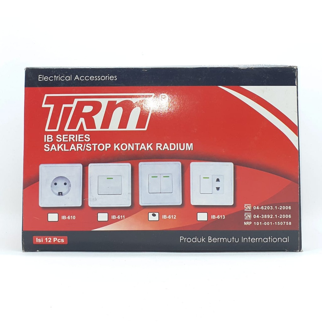 @12 Pcs (1 Kotak) TRM-612R IB Saklar Seri TRM-612R Inbow Radium SNI