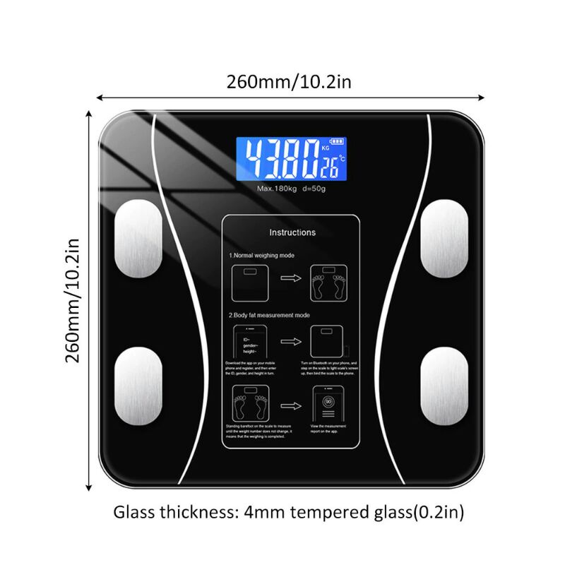 Timbangan Badan Elektronik Health Scale 180kg Rechargeable sh-y01-u1