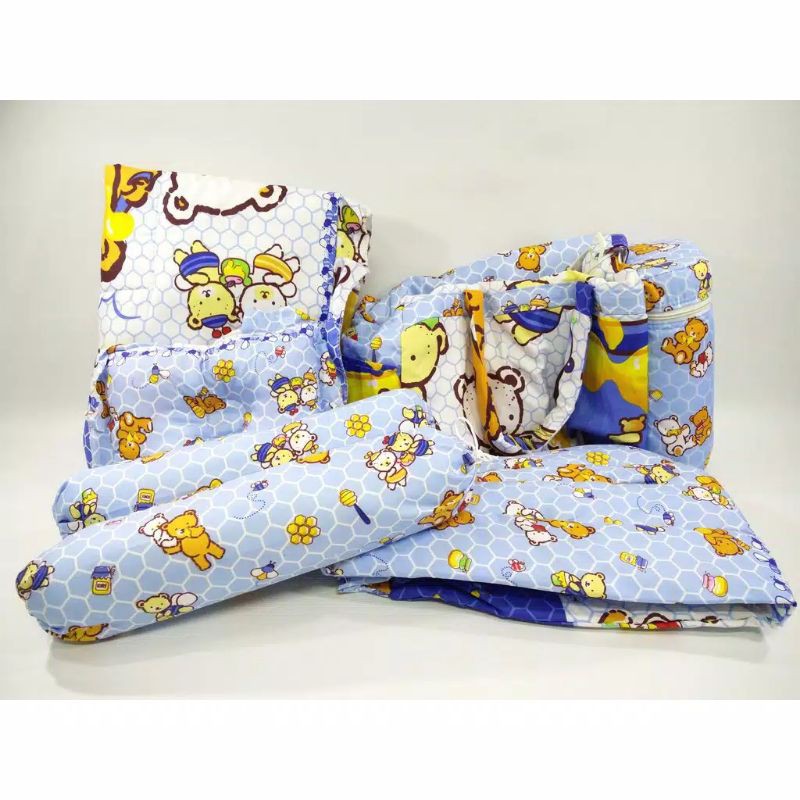 PAKET KOMPLIT TAS BOTOL GENDONGAN ALAS TIDUR DAN BANTAL GULING CHEKIDDO-GIFT SET 4 IN 1 CHEKIDDO