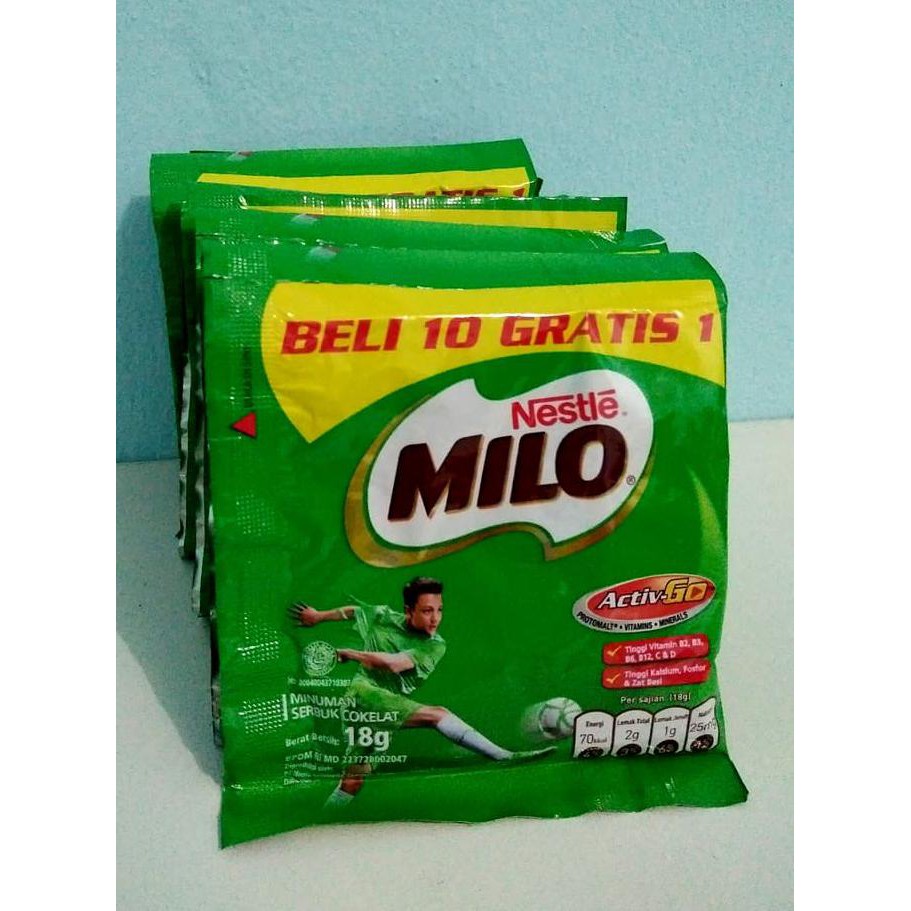 

Milo Activ Go Renceng 10 + 1 Sachet x 22gr