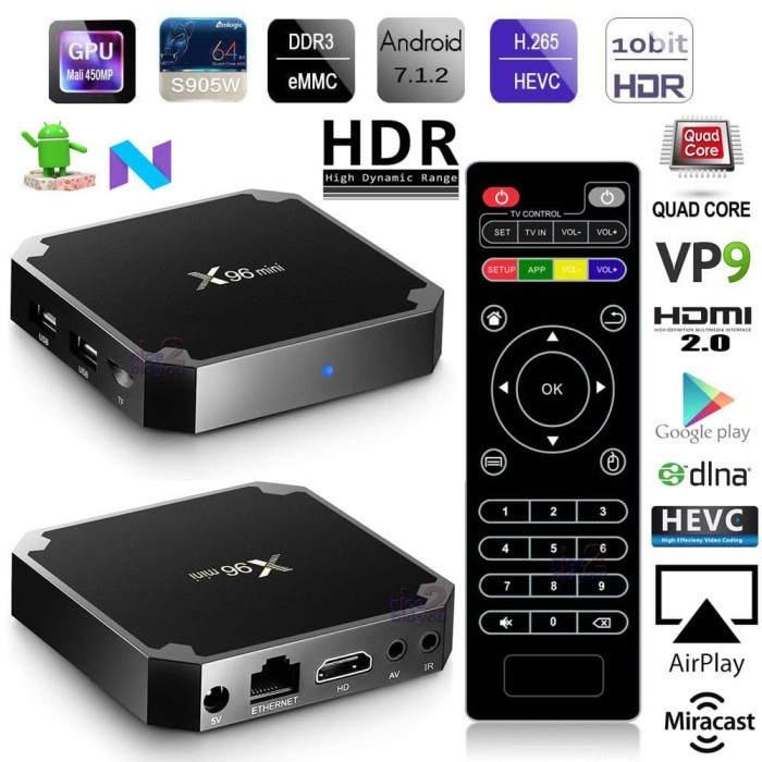 New Android 7.1 Android Tv Box X96 mini RAM 2G