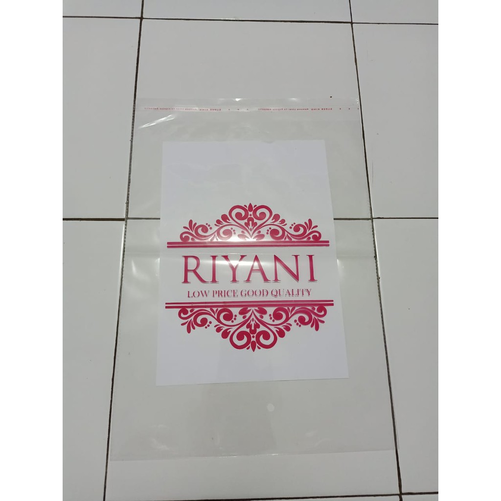 Plastik Sablon OPP SEAL uk 30x39 &amp; 35x39 Free Desain Plastik Sablon Olshop / Sablon Plastik Baju