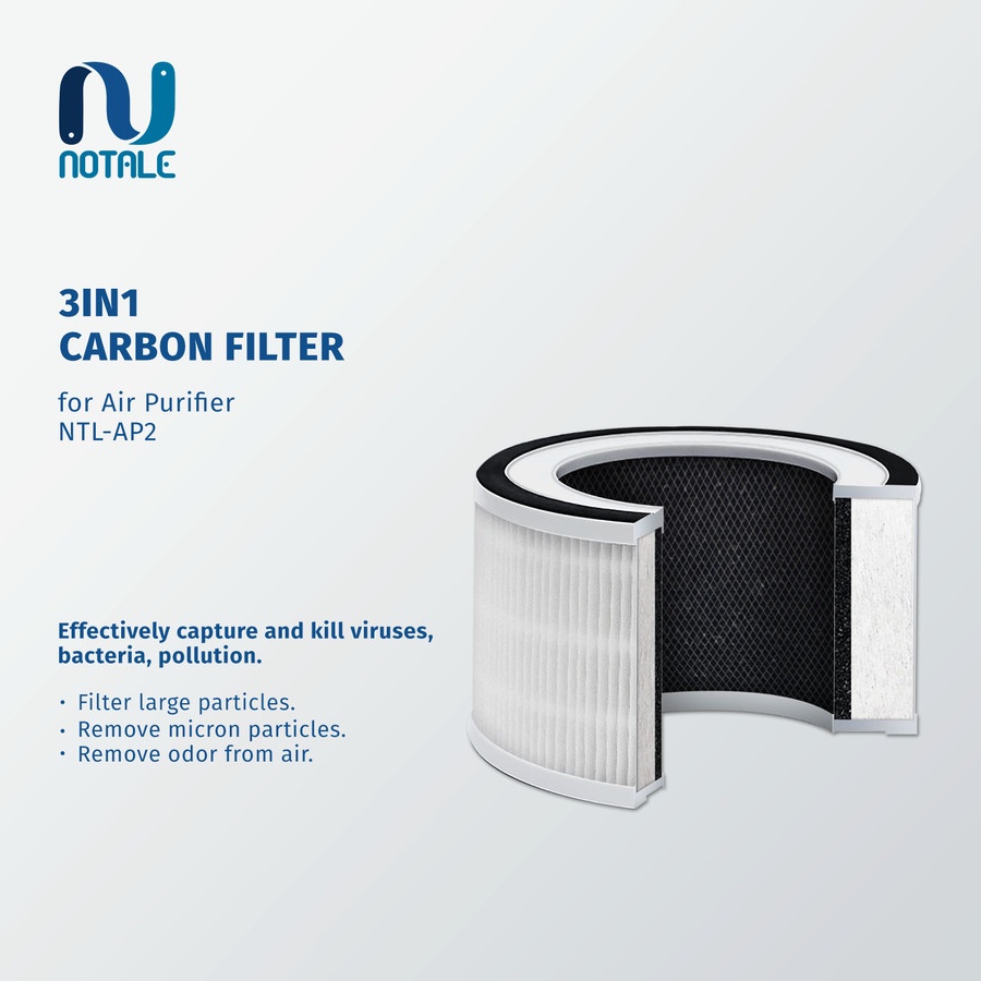 Notale HEPA 13 Filter Pengganti For Notale Air Purifier Toza Plus