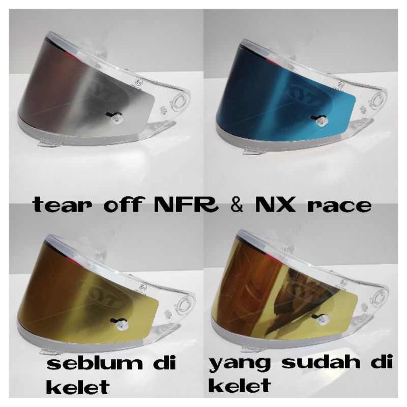 Jual Kyt Nfr Tear Off Premium Kyt Nx Race Tear Off Iridium Warna