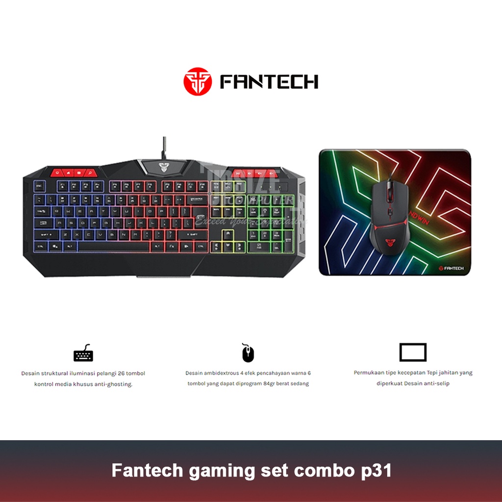 Fantech gaming set combo p31