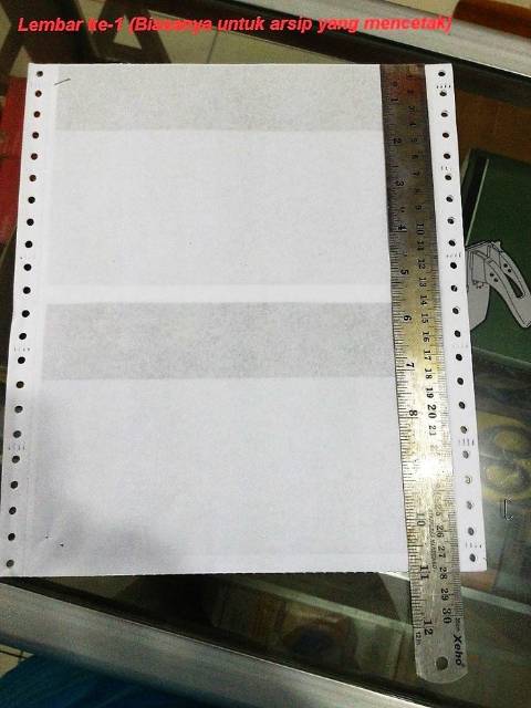 Kertas komputer continuous form slip gaji/nomor pin 3ply bagi 2 paper prins