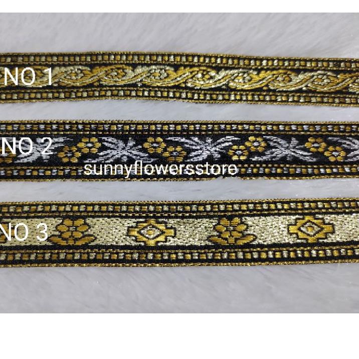 Bagus Banget.. Pita gamis India /renda bordir lebar 2 cm