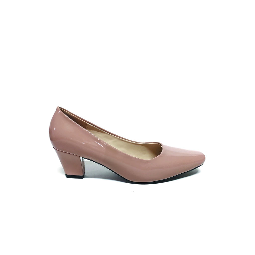 Workswell Sepatu Kerja Wanita Medium Heels 5cm Kode RTL2 Mocca Glosi