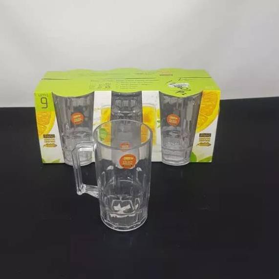 Barang Pilihan.. gelas melamin putih bening golden dragon 853