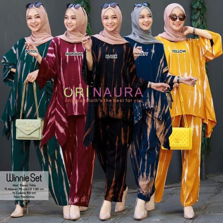 Lafa Set - One Set Wanita Rayon Premium Setelan Wanita Jumbo Waka waka Baju Wanita Batik Kekininan LD 120 cm