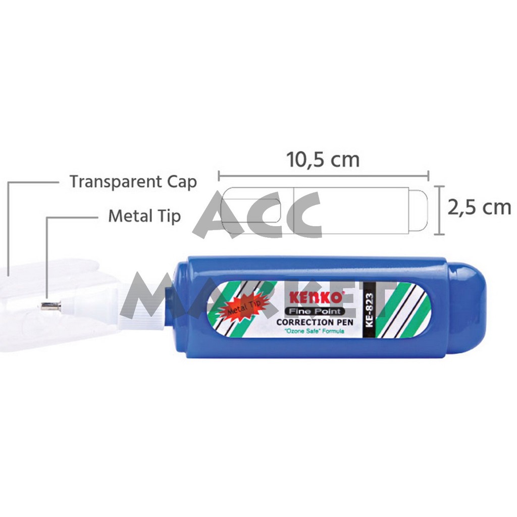 Tipe x Kertas Tipex Tip Ex Kenko Ke823m Cair Putih