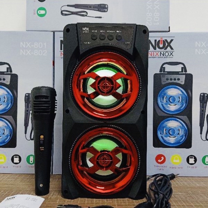 Speaker bluetooth NS-802 / 801 free mic speaker bluetooth termurah