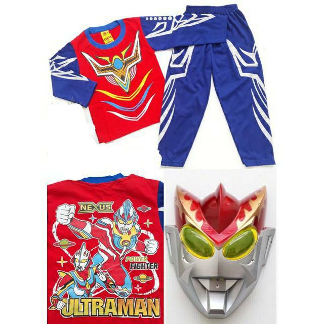 Kostum baju anak ultramen azada / kaos setelan ultramen