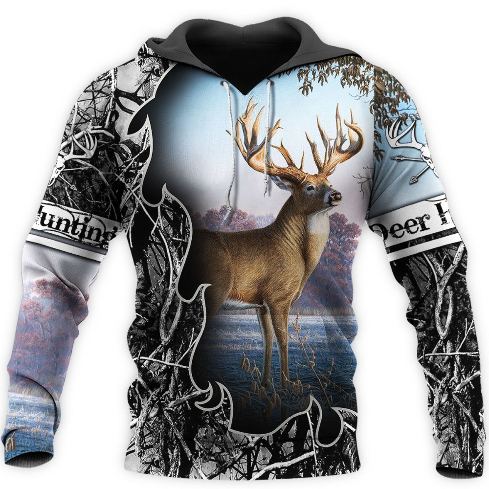 3d deer hoodie