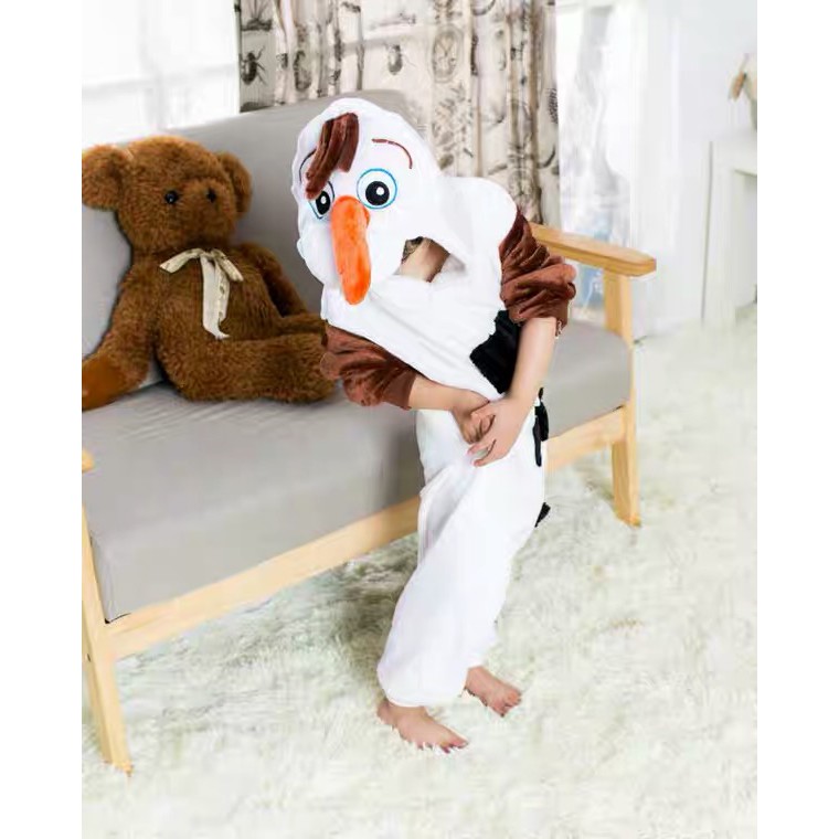 KOSTUM ONESIE OLAF NATAL XMAS CHRISTMAS ANAK PIYAMA COSPLAY PESTA