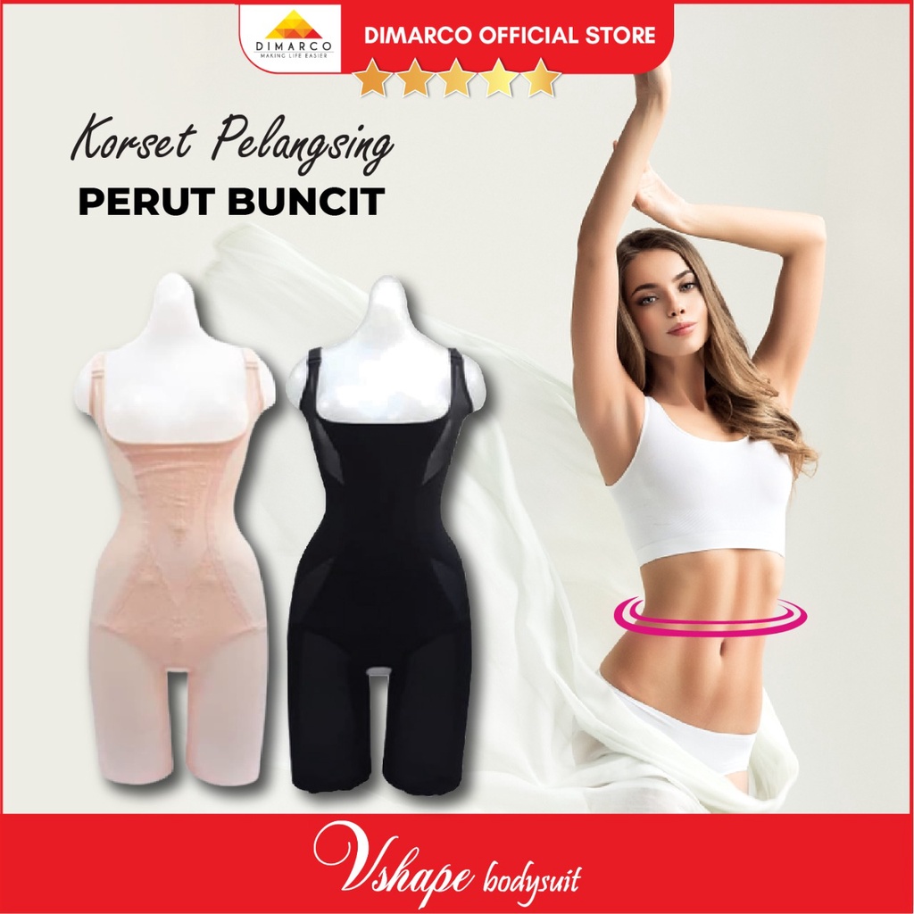 VSHAPE - Baju Lingerie Korset Alat Pengecil Perut Pembakar Lemak Infrared Mengangkat Payudara Wanita
