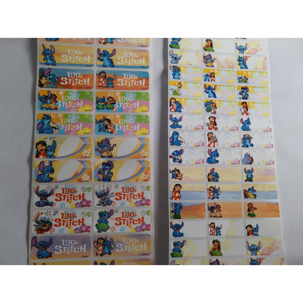 

LILO STITCH Stiker label nama waterproof anti air murah