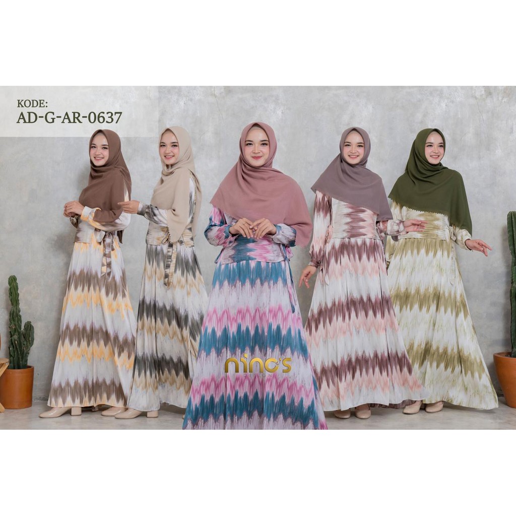 Nino's Dress 0637 - gamis Ninos 0637 - Ninos dress 0637 - Ninos design dress 0637 - Ninos gamis 0637